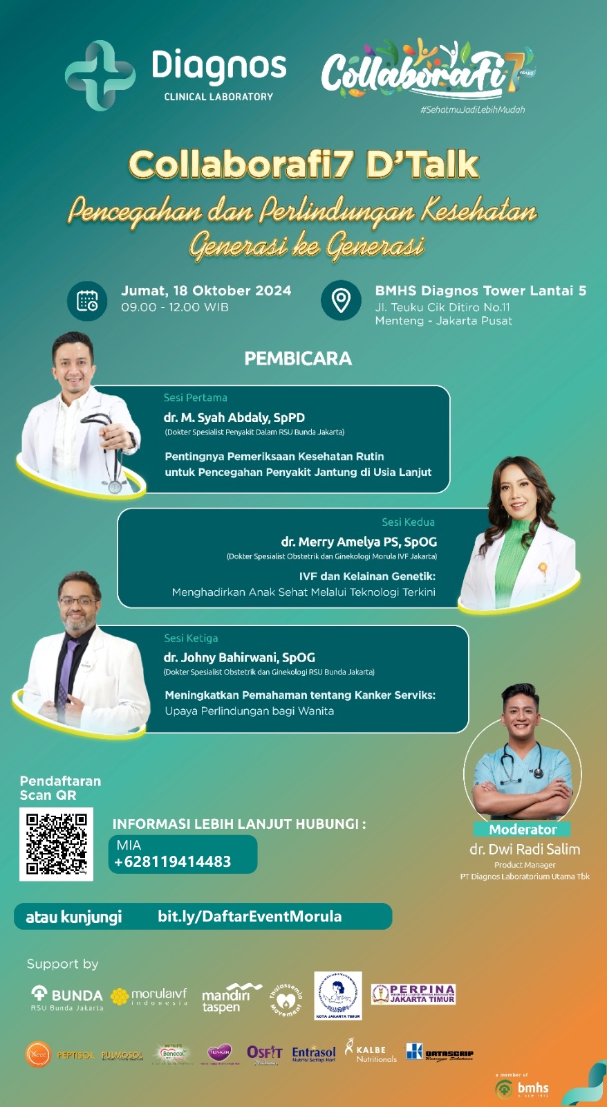 Jumat, 18 Okt '24 - Collaborafi7 D’Talk: Pencegahan & Perlindungan Kesehatan Generasi ke Generasi